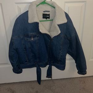 Fur lined, Sherpa, Oversized Jean Jacket